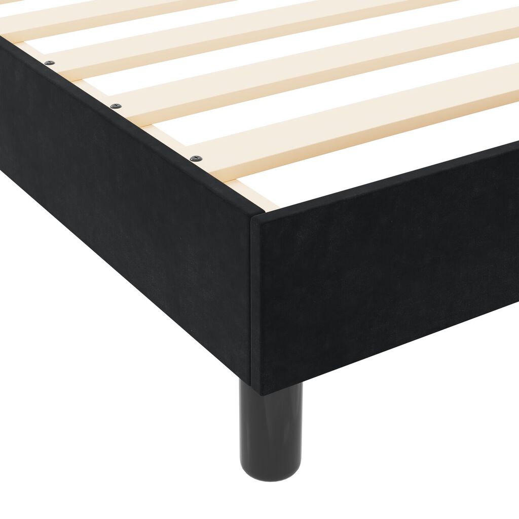 vidaXL Μαύρο Κρεβάτι 100x200 εκ. Βελούδο