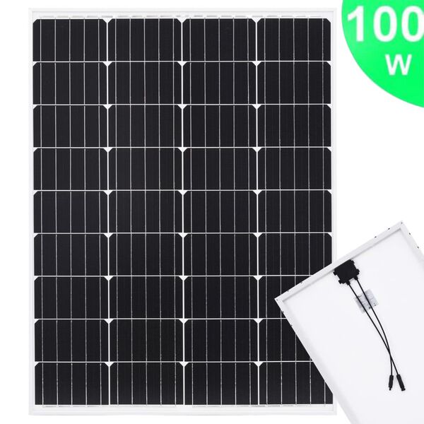 vidaXL Ηλιακά Πάνελ Μονοκρυσταλ. 2 τεμ. 100W Αλουμίνιο/Γυαλί Ασφαλείας
