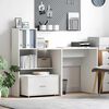vidaXL Ντουλάπι με Συρτάρια Λευκό 55 x 45 x 33.5 εκ Επεξεργασμένο ξύλο