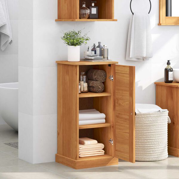 vidaXL Ντουλάπι μπάνιου 'VIGO'37x34x80 εκ από μασίφ ξύλο πεύκου