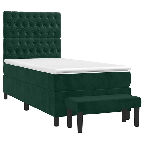 vidaXL &Kappa;&rho;&epsilon;&beta;ά&tau;&iota; Boxspring &mu;&epsilon; &Sigma;&tau;&rho;ώ&mu;&alpha; &Sigma;&kappa;&omicron;ύ&rho;&omicron; &Pi;&rho;ά&sigma;&iota;&nu;&omicron; 90x190 &epsilon;&kappa;. &Beta;&epsilon;&lambda;&omicron;ύ&delta;&iota;&nu;&omicron;