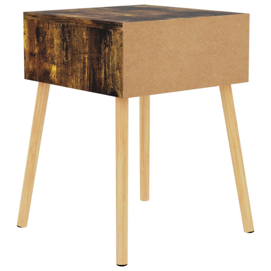 vidaXL Κομοδίνα 2 τεμ. Καπνιστή Δρυς 40 x 40 x 56 εκ. από Μοριοσανίδα