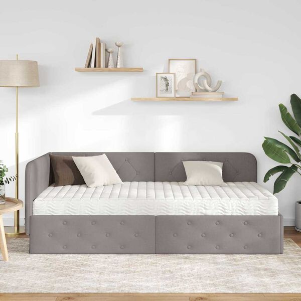 vidaXL &Kappa;&rho;&epsilon;&beta;ά&tau;&iota; &Gamma;&omega;&nu;ί&alpha;&sigmaf; &mu;&epsilon; &sigma;&tau;&rho;ώ&mu;&alpha; &mu;&epsilon; &kappa;&epsilon;&phi;&alpha;&lambda;ά&rho;&iota; Taupe 90 x 200 cm ύ&phi;&alpha;&sigma;&mu;&alpha;