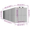 vidaXL Αποθήκη Κήπου Σκούρο καφέ 192x855x223 εκ. Γαλβανισμένο Ατσάλι