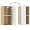 vidaXL Έπιπλο Τηλεόρασης Λευκό & Sonoma Δρυς 30,5x30x60εκ. Επεξ. Ξύλο