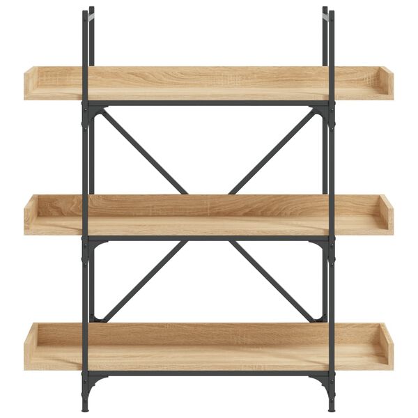 vidaXL Βιβλιοθήκη 3 Επιπέδων Sonoma Δρυς 100x33x108,5εκ. Επεξεργ. Ξύλο