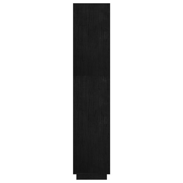 vidaXL Βιβλιοθήκη/Διαχωριστικό Χώρου Μαύρο 60x35x167 εκ. Μασίφ Πεύκο