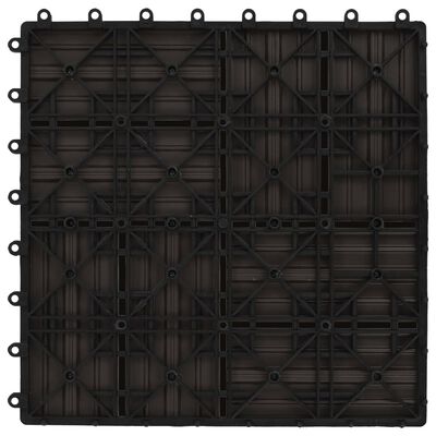 vidaXL Πλακάκια Deck 22 τεμ. Σκούρο Καφέ 30 x 30 εκ. 2 μ² από WPC