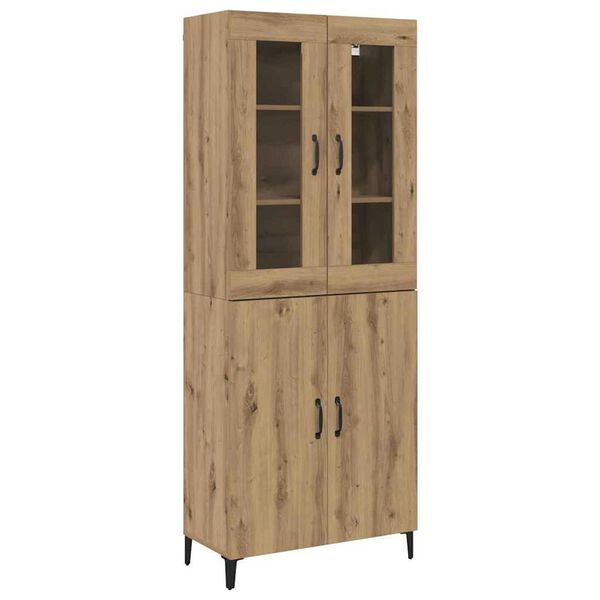 vidaXL Highboard 2 pcs Artisan Oak &Epsilon;&pi;&epsilon;&xi;&epsilon;&rho;&gamma;&alpha;&sigma;&mu;έ&nu;&omicron; &xi;ύ&lambda;&omicron;