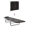 vidaXL Πτυσσόμενη ξαπλώστρα Μαύρο 182 x 55 x 85.5 εκ. Textilene