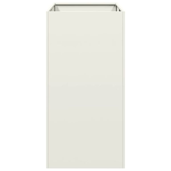 vidaXL Ζαρντινιέρα Λευκή 40x80x80 εκ. από Χάλυβα