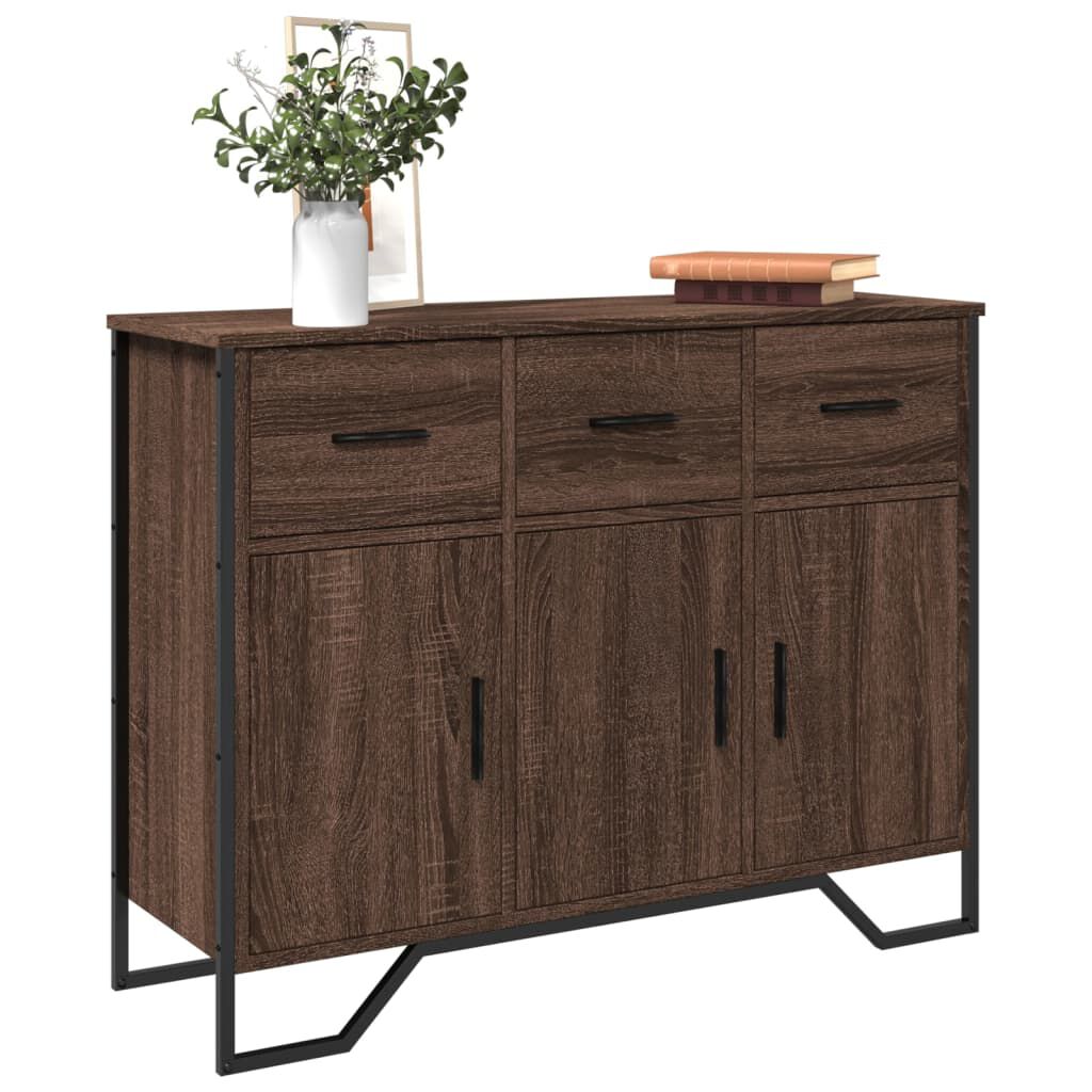 vidaXL Μπουφές Καφέ Δρυς 97x32,5x74,5 εκ. από Επεξεργασμένο Ξύλο