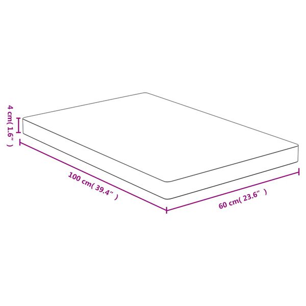 vidaXL Επιφάνεια Τραπεζιού 60x100x4 από Μπαμπού