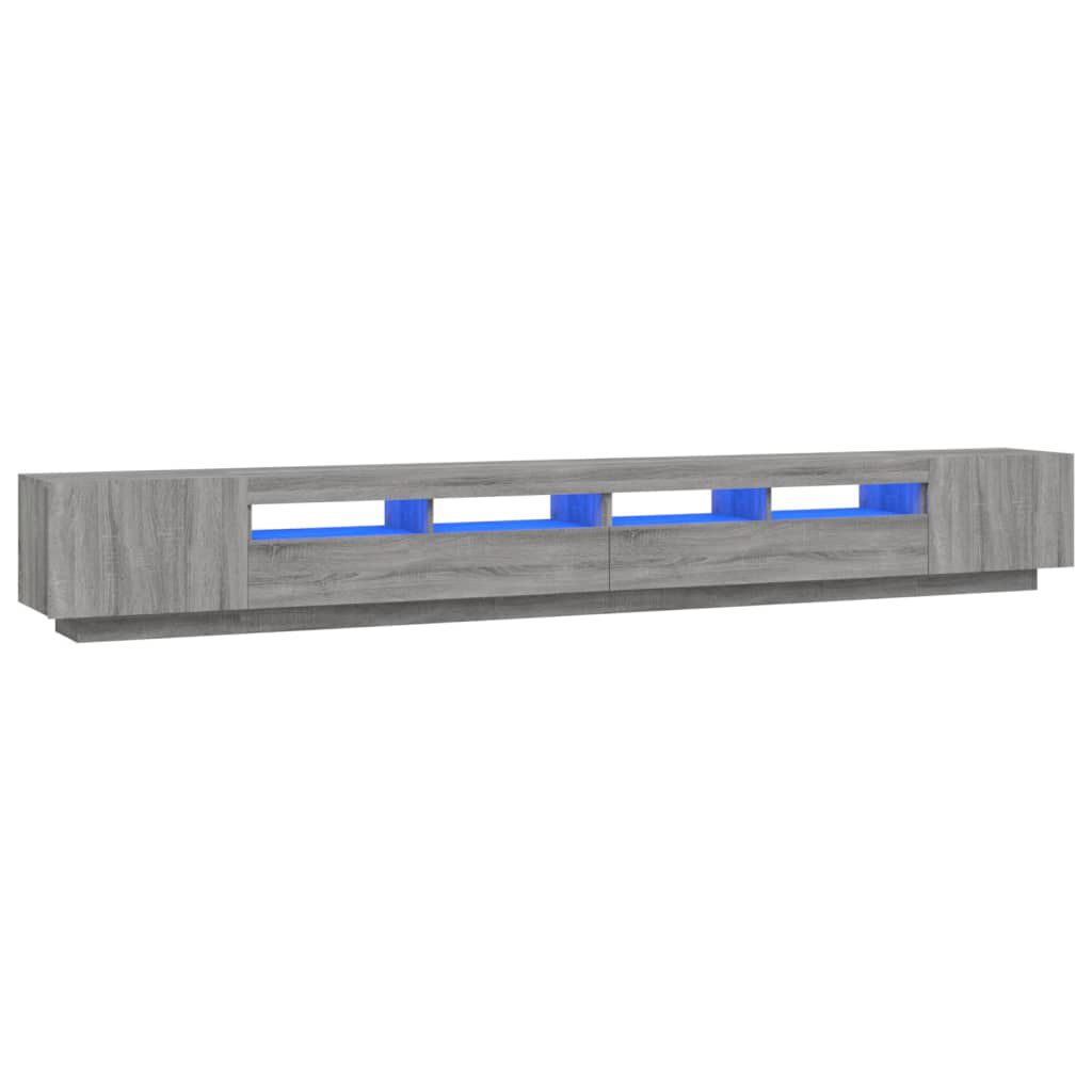 vidaXL Σετ Επίπλων Τηλεόρασης 3 Τεμ LED Γκρι Sonoma Επεξεργασμένο Ξύλο