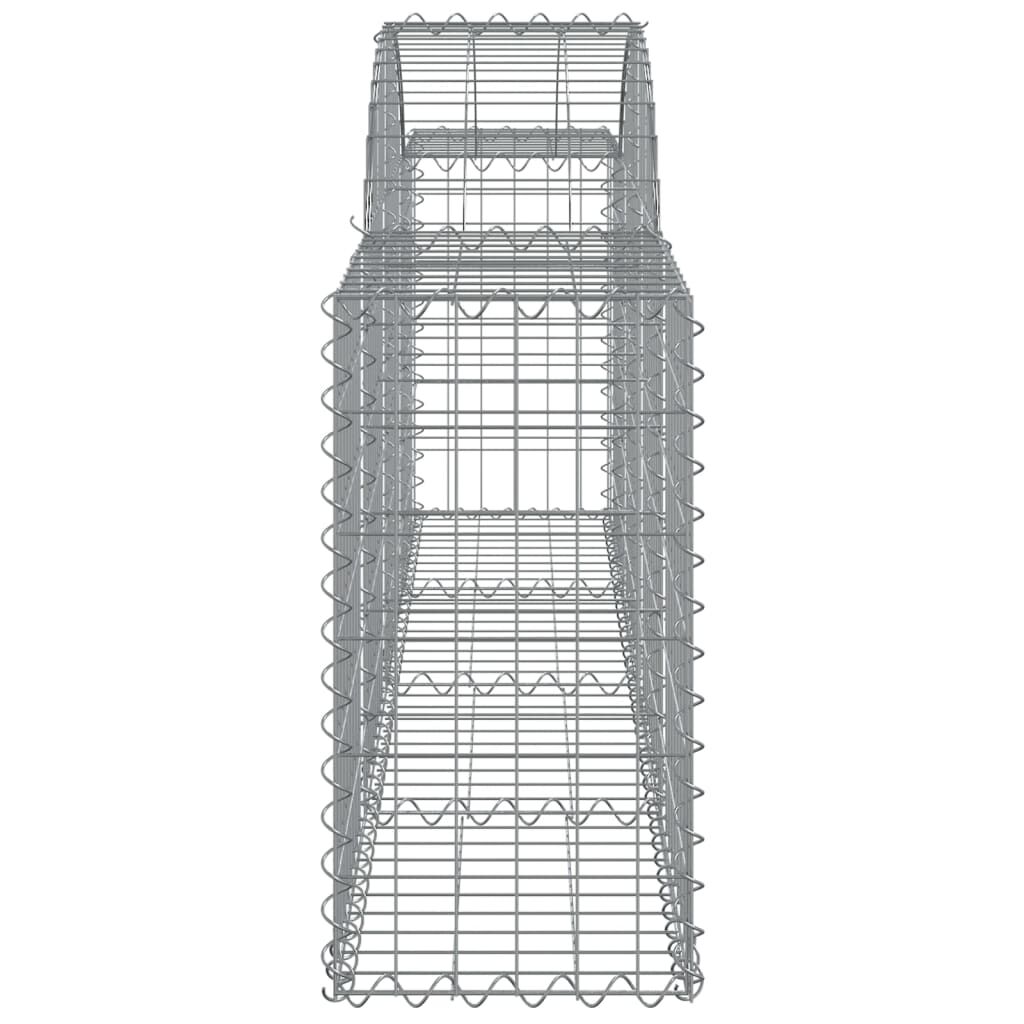 vidaXL Συρματοκιβώτια Τοξωτά 12 τεμ. 200x30x60/80 εκ. Γαλβαν. Ατσάλι