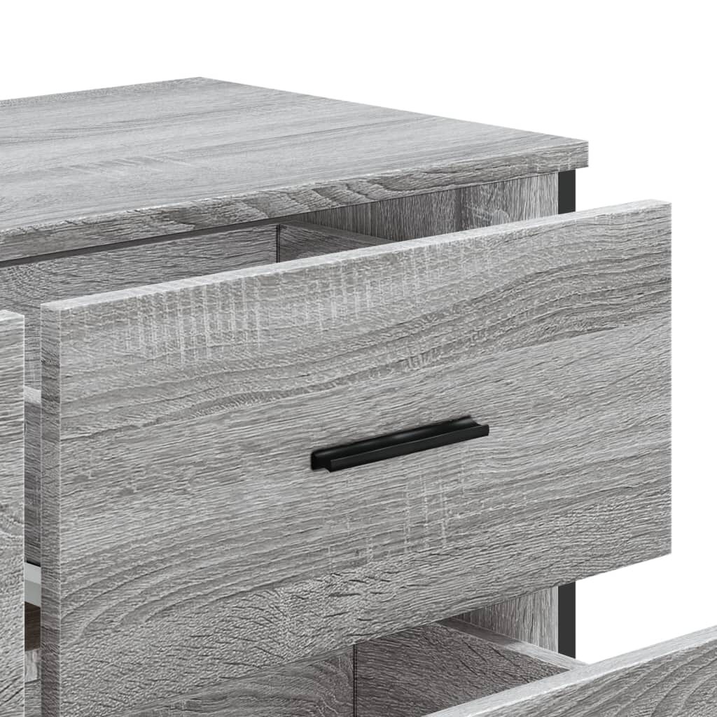 vidaXL Συρταριέρα Γκρι Sonoma 91x35,5x74,5 εκ. από Επεξεργ. Ξύλο