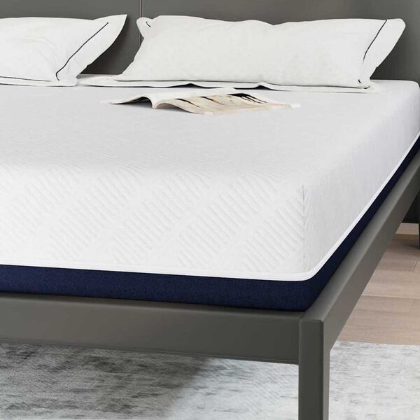 vidaXL Στρώμα Λευκό, Μπλε 200 x 200 cm Pěna