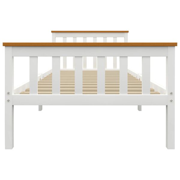 vidaXL Πλαίσιο Κρεβατιού με 2 Συρτάρια Λευκό 90 x 200 εκ. Ξύλο Πεύκου