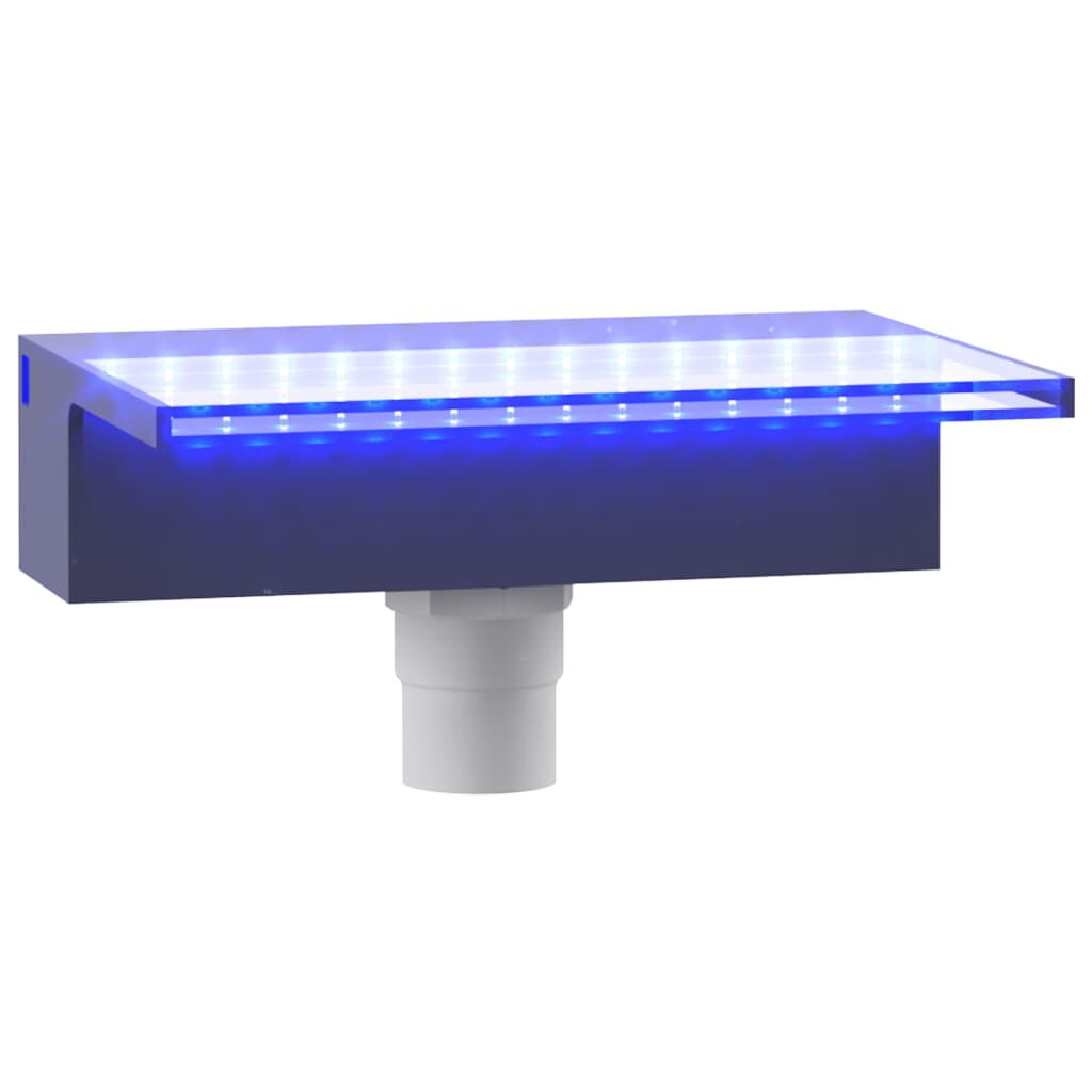 vidaXL Σιντριβάνι Καταρράκτης Πισίνας με RGB LED 30 εκ. Ακρυλικό