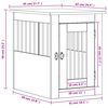 vidaXL Κλουβί Σκύλου Γκρι Σκυροδεμ. 45x62x59 εκ. Επεξεργ. Ξύλο