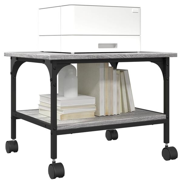 vidaXL Βάση Εκτυπωτή 2 Επιπέδων Γκρι Sonoma 50x40x38 εκ Επεξ. Ξύλο