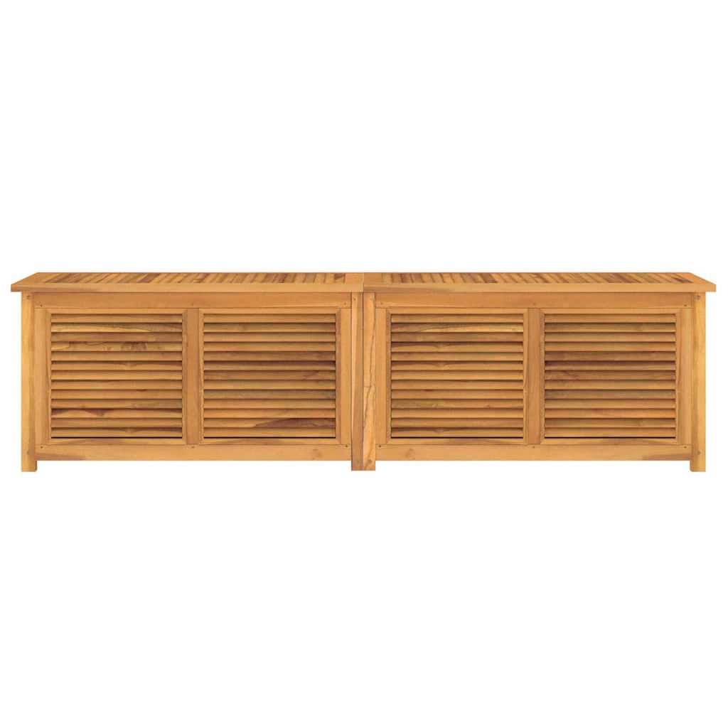 vidaXL Μπαούλο Αποθήκευσης Κήπου με Τσάντα 200x50x55εκ Μασίφ Ξύλο Teak
