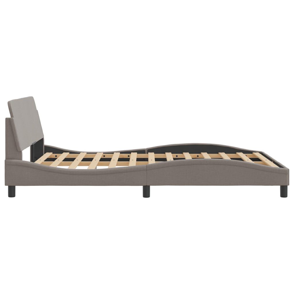 vidaXL Σκελετός Κρεβατιού Χωρίς Στρώμα Taupe 120x200 εκ. Υφασμάτινο