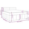 vidaXL Κρεβάτι Boxspring με Στρώμα Ανοιχτό Γκρι 180x200 εκ. Υφασμάτινο