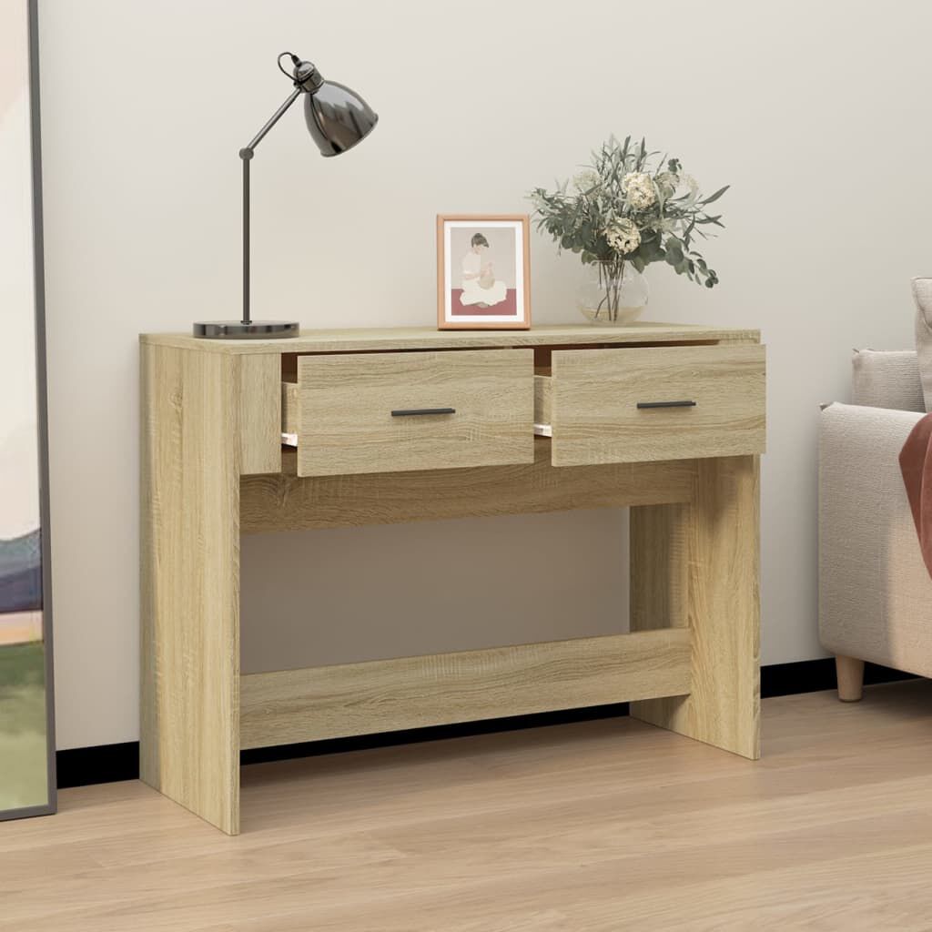 vidaXL Τραπέζι Κονσόλα Sonoma Δρυς 100x39x75 εκ. Επεξεργασμένο Ξύλο