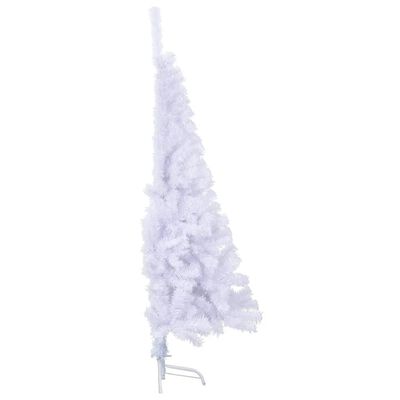 vidaXL Χριστουγεννιάτικο Δέντρο Τεχνητό Μισό Με Βάση Άσπρη 120 εκ. PVC