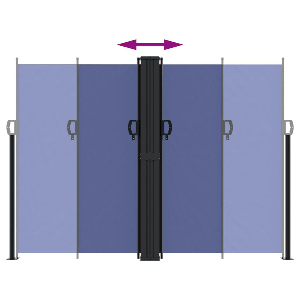 vidaXL Σκίαστρο Πλαϊνό Συρόμενο Μπλε 180 x 600 εκ.