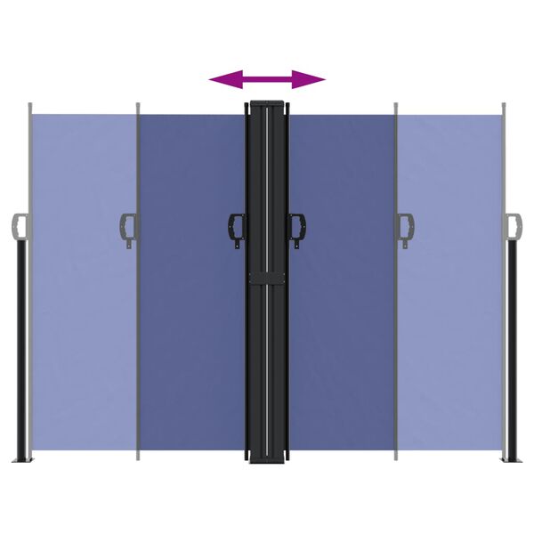 vidaXL Σκίαστρο Πλαϊνό Συρόμενο Μπλε 180 x 600 εκ.