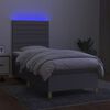 vidaXL &Kappa;&rho;&epsilon;&beta;ά&tau;&iota; Boxspring &mu;&epsilon; &Sigma;&tau;&rho;ώ&mu;&alpha; & LED &Alpha;&nu;.&Gamma;&kappa;&rho;&iota; 80x200 &epsilon;&kappa;. &Upsilon;&phi;&alpha;&sigma;&mu;ά&tau;&iota;&nu;&omicron;