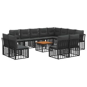 vidaXL &Sigma;&epsilon;&iota;&rho;ά &Kappa;&alpha;&nu;&alpha;&pi;έ &Epsilon;&xi;&omega;&tau;&epsilon;&rho;&iota;&kappa;&omicron;ύ 13 pcs &Mu;&alpha;ύ&rho;&omicron; &kappa;&alpha;&iota; &Sigma;&kappa;&omicron;ύ&rho;&omicron; &Gamma;&kappa;&rho;ί&zeta;&omicron;