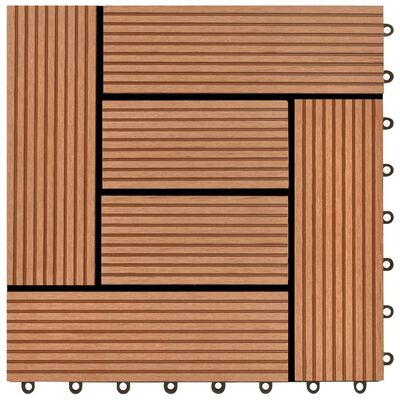 Πλακάκια Deck 11 τεμ. Καφέ 30 x 30 εκ. / 1 τ.μ. WPC
