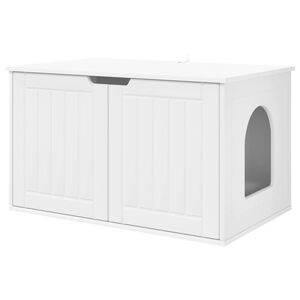 vidaXL &Sigma;&pi;ί&tau;&iota; &Gamma;ά&tau;&alpha;&sigmaf; &Lambda;&epsilon;&upsilon;&kappa;ό 85 x 55 x 50,5 &epsilon;&kappa; &Epsilon;&pi;&epsilon;&xi;&epsilon;&rho;&gamma;&alpha;&sigma;&mu;έ&nu;&omicron; &Xi;ύ&lambda;&omicron;
