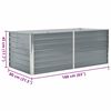 vidaXL Ζαρντινιέρα Ψηλή Γκρι 160 x 80 x 45 εκ. Γαλβανισμένος Χάλυβας