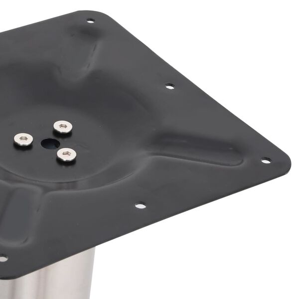 vidaXL Πόδι Τραπεζιού Bistro Ασημί 70x40x72 εκ. από Ανοξείδωτο Ατσάλι