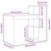 vidaXL Γραφείο με ράφι Λευκό 108 x 55 x 103.5 εκ Επεξεργασμένο ξύλο