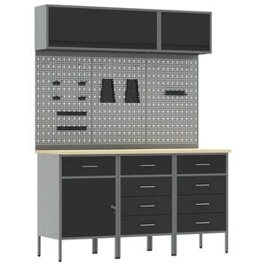 vidaXL &Sigma;&epsilon;&tau; &Nu;&tau;&omicron;&upsilon;&lambda;ά&pi;&alpha;&sigmaf; &Epsilon;&rho;&gamma;&alpha;&sigma;ί&alpha;&sigmaf; &mu;&epsilon; &sigma;&upsilon;&rho;&tau;ά&rho;&iota; &mu;&epsilon; &alpha;&pi;&omicron;&theta;ή&kappa;&epsilon;&upsilon;&sigma;&eta; 8 pcs &Mu;&alpha;ύ&rho;&omicron;