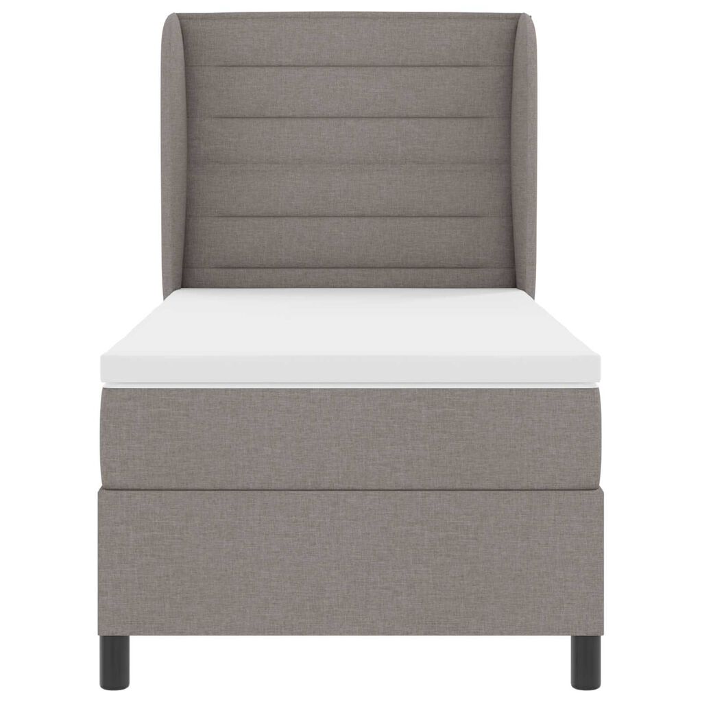 vidaXL Κρεβάτι Box Spring με Στρώμα σε Ταμπά, 90x190 εκ., Ύφασμα