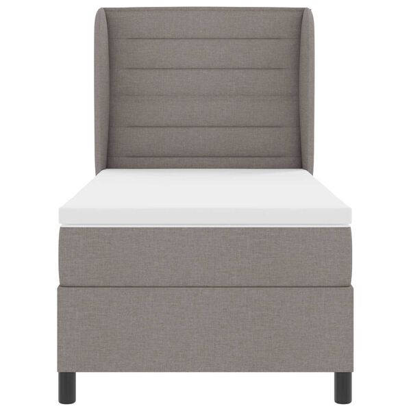 vidaXL Κρεβάτι Box Spring με Στρώμα σε Ταμπά, 90x190 εκ., Ύφασμα