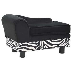 vidaXL Καναπές - Κρεβάτι Σκύλου Μαύρος 57 x 34 x 36 εκ. Βελουτέ