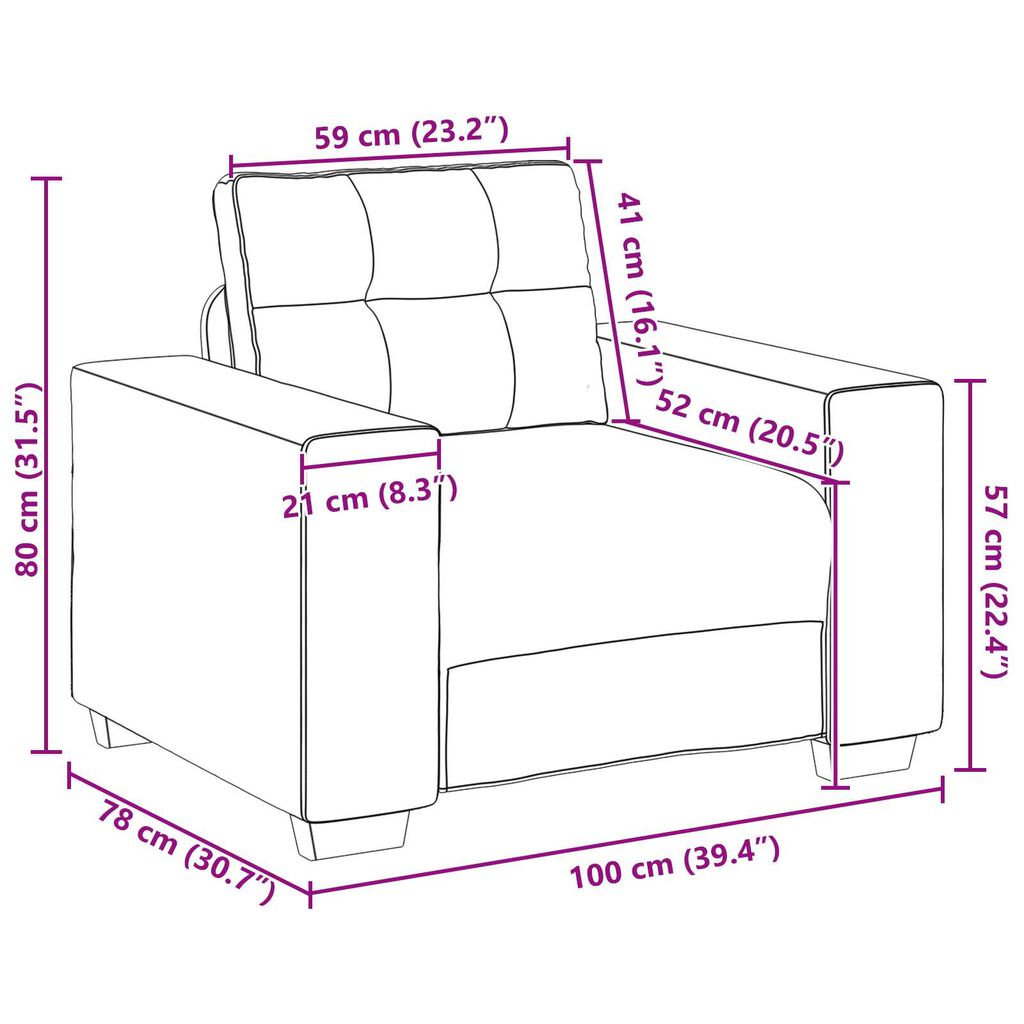 vidaXL Σετ Καναπέ με μαξιλάρι 3 pcs Μαύρο 221 x 78 x 80 εκ Βελούδο