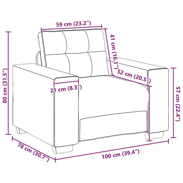 vidaXL Σετ Καναπέ με μαξιλάρι 3 pcs Μαύρο 221 x 78 x 80 εκ Βελούδο
