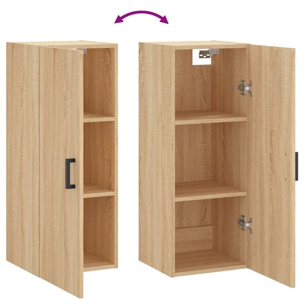 vidaXL Ντουλάπι Τοίχου Sonoma Δρυς 34,5 x 34 x 90 εκ.