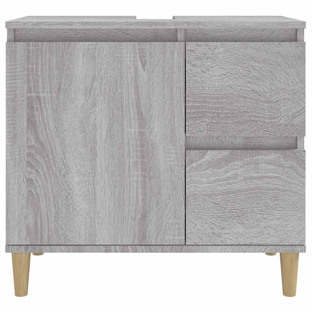 vidaXL Ντουλάπι Μπάνιου Γκρι Sonoma 65x33x60 εκ. Επεξεργασμένο Ξύλο