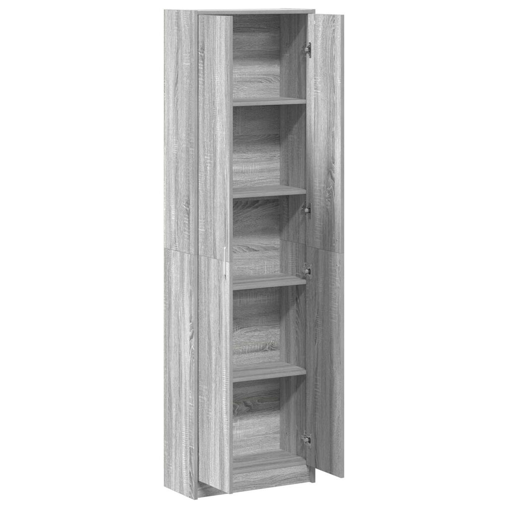 vidaXL Ντουλάπα Γκρι Σονόμα 55x25x189 εκ. από Μοριοσανίδα