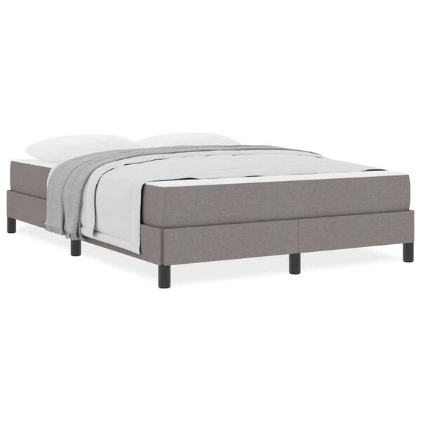 vidaXL Κρεβάτι με ελατήρια με στρώμα Taupe 160 x 200 cm ύφασμα