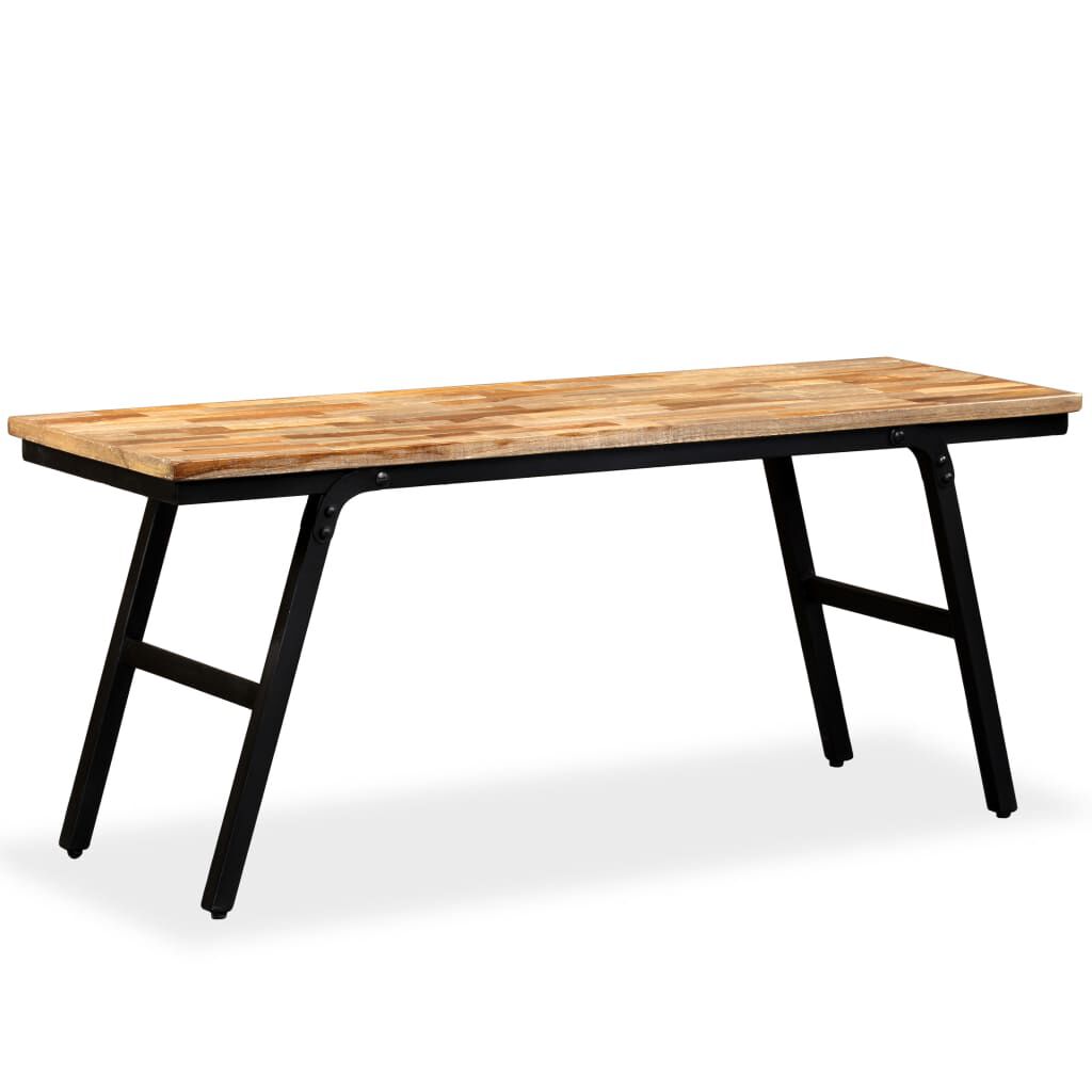 vidaXL Πάγκος 110 x 35 x 45 εκ. από Ανακυκλωμένο Ξύλο Teak και Ατσάλι